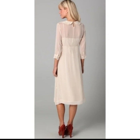 ELKIN Silk Romantic Pretty Feminine Blake Dress XS - Picture 3 of 8